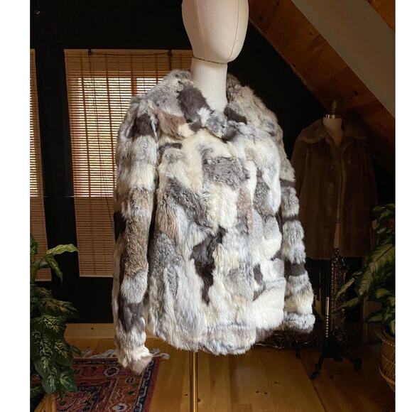 1970s Patchwork Rabbit Fur Jacket - Picture 8 of 8